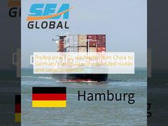 Professional FCL sea freight from China to Germany Hamburg with optimized routes and cargo protection